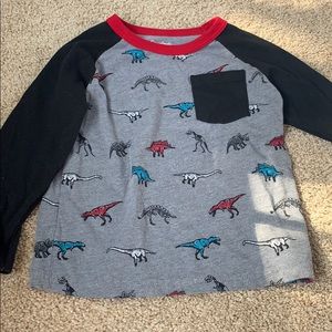 Dinosaur Long Sleeve Baseball T.